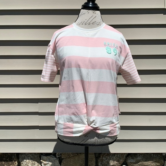 HER universe disney the little mermaid 30th anniversary striped twist front top - Picture 2 of 15